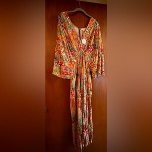 Colorful Maxi Dress with Floral Pattern